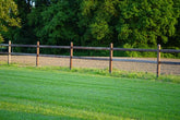 Clôture pour chevaux - bois dur tropical - poutre